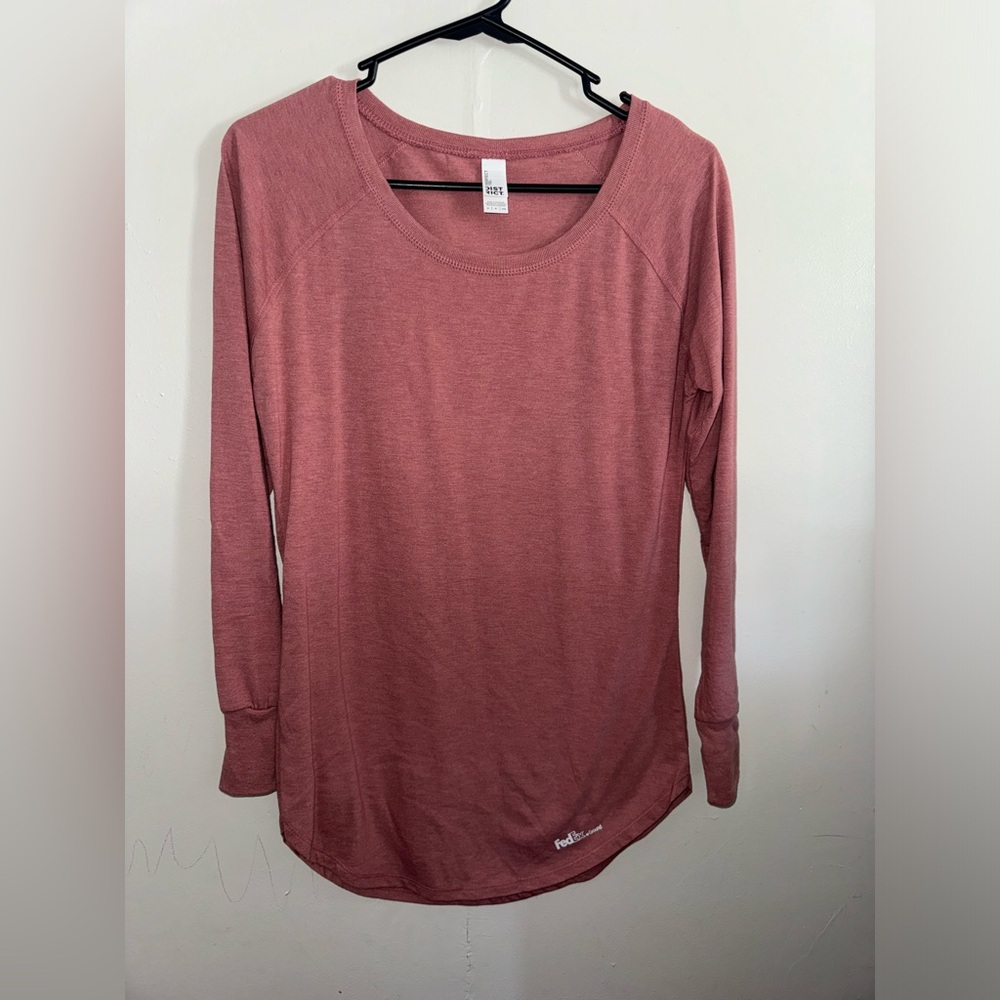 FedEx Ground Women’s Long Sleeve Pink T-Shirt Size Small